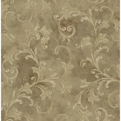 Seabrook Designs Capriana Scrolls Unpasted Wallpaper