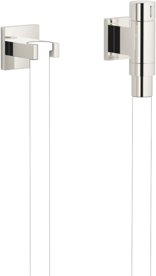 Dornbracht Water Modules Wandanschlussbogen 27821979-08 mit Schlauchhalterung, mit Einzelrosette, platin