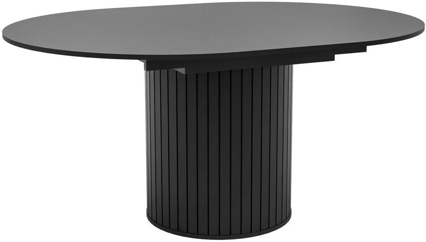 Latitude Run 160 cm Extendable Round and Oval Dining Table Black