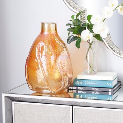 CosmoLiving by Cosmopolitan White Glass Contemporary Vase 16 x 11 x 11