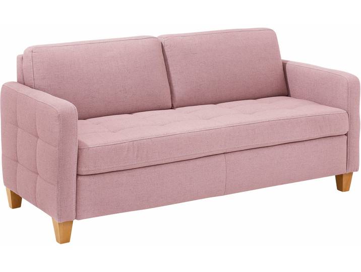 2,5-Sitzer Sofa, Luxus-Microfaser, Flamingo, 163×78×78 cm, Modern, Home Affaire