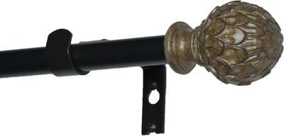 Urbanest Artichoke Finial Single Window Treatment Rod Set, 3/4-inch Diameter