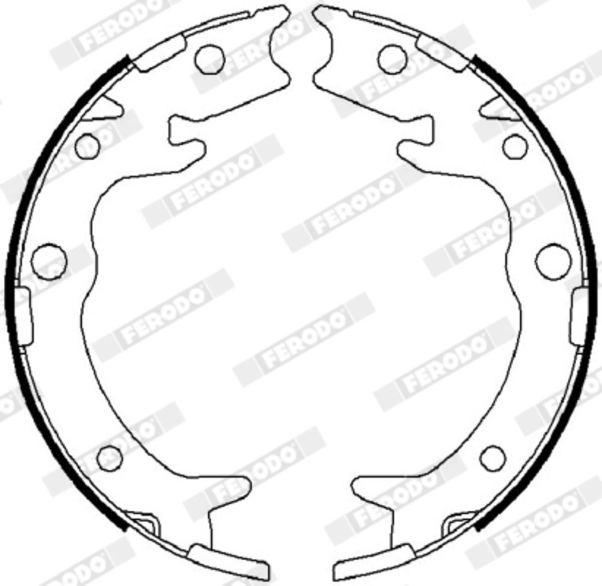 Bremsbackensatz, Feststellbremse FERODO FSB4019