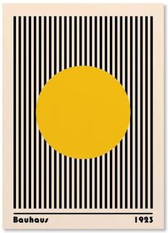 Inspire Essentials Abstract Bauhaus Orange Geometric Wall Art Canvas Prints 16 11.81 17.72 In