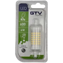 LED Leuchtmittel 4000K R7s 6W 600lm Birne Lampe Glühbirne Stiftsockel GTV LD-J7806W-40