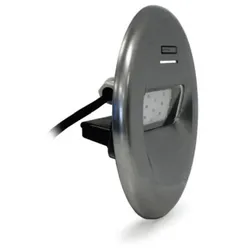 Pool Licht, einzeln, LED-RGB, 12 V, LumiPlus Design, Ø 245 mm (59803), Blende Edelstahloptik
