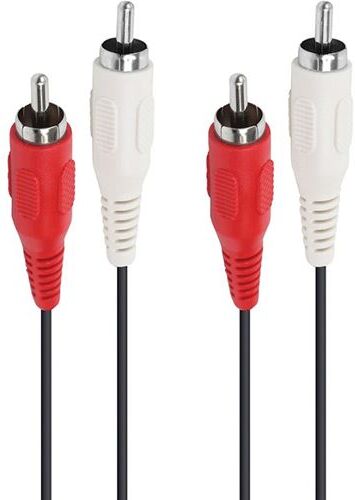 Accsup Cabo Áudio 2 x RCA  1.5m- Vermelho + Branco