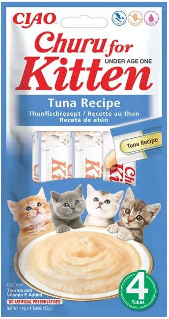 Churu Kitten Receta de Atún 12 uds x 4 uds