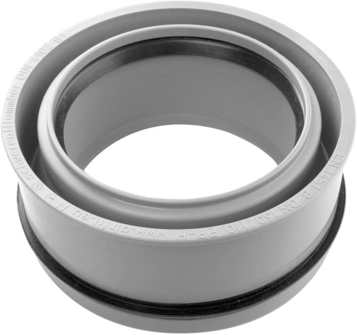 Airfit Abwasser-Innen-Reduzierstück 160110IR DN 160 x 110, für HT und KG-Rohre, aus Polypropylen