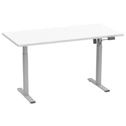 Schreibtisch E-Lona Weiß/Silberfarben