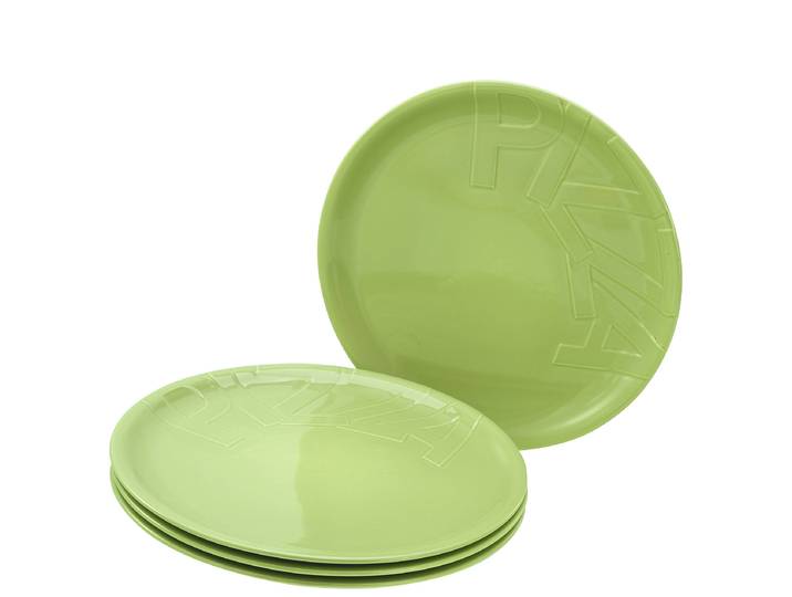 Pizzateller Gourmet 4er-Set Ø 32cm Grün/Grün
