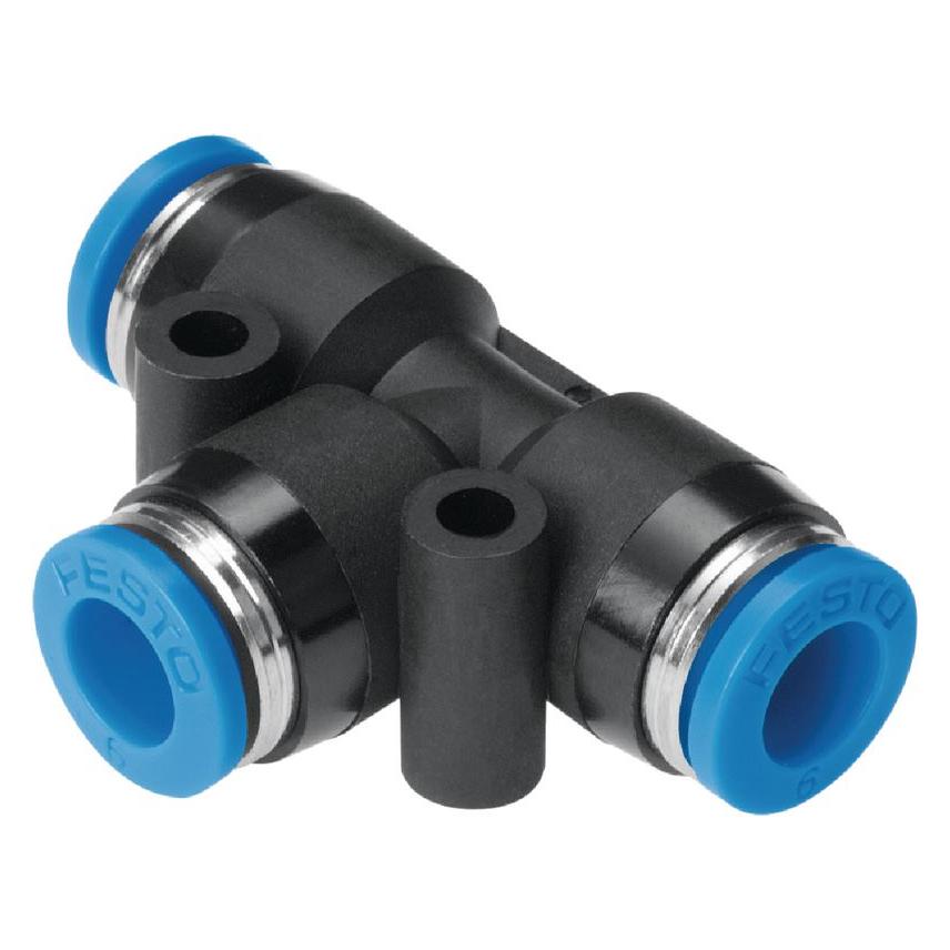 Festo Push in T Connector, 10mm, 6mm (QST-10-6)