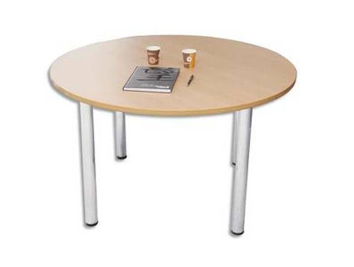 Table ronde diamètre 120 cm 4 pieds alu