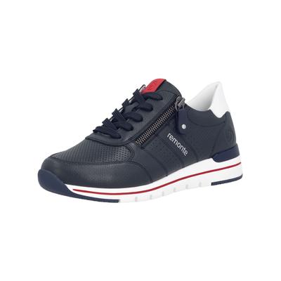 Sneaker REMONTE "Remonte Sneaker Leder", Damen, Gr. 38, blau (pazifik), Leder, Schuhe Sneaker