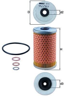 MAHLE OX 34D Oil filter