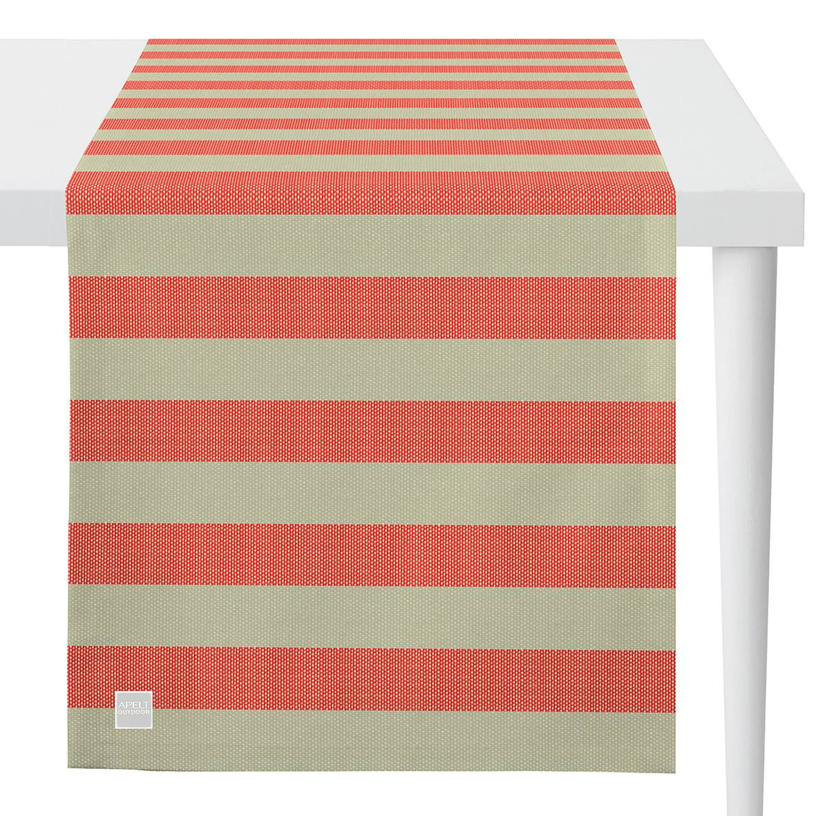 home24 Tafelloper 3967 rood/koraal gestreept B: 46 cm, L: 140 cm