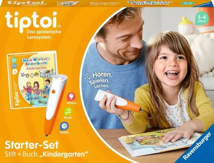 Ravensburger tiptoi Starter-Set: Mein Wörter-Bilderbuch Kindergarten (Stift und Bilderbuch)