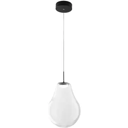 Fabas Luce Noa LED-Pendelleuchte, 14 W, 1510 lm, Farbtemperatur 2700 K-3000 K-4000 K, stufenlos dimmbar, Metallrahmen und Borosilikatglas, transparent