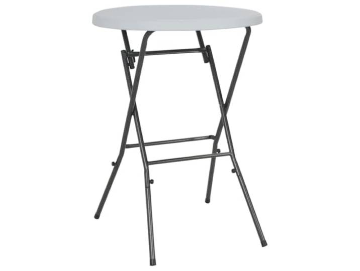 KPOUTRFG Klappbarer Bartisch Weiß 80x110 cm HDPE Stahlgestell, Witterungsbeständig, Leicht, Platzsparend, Vormontiert