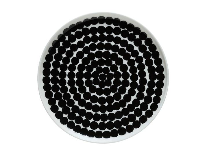 Marimekko - Assiette à dessert Assiettes - Noir - Porcelaine - Designer Maija Louekari