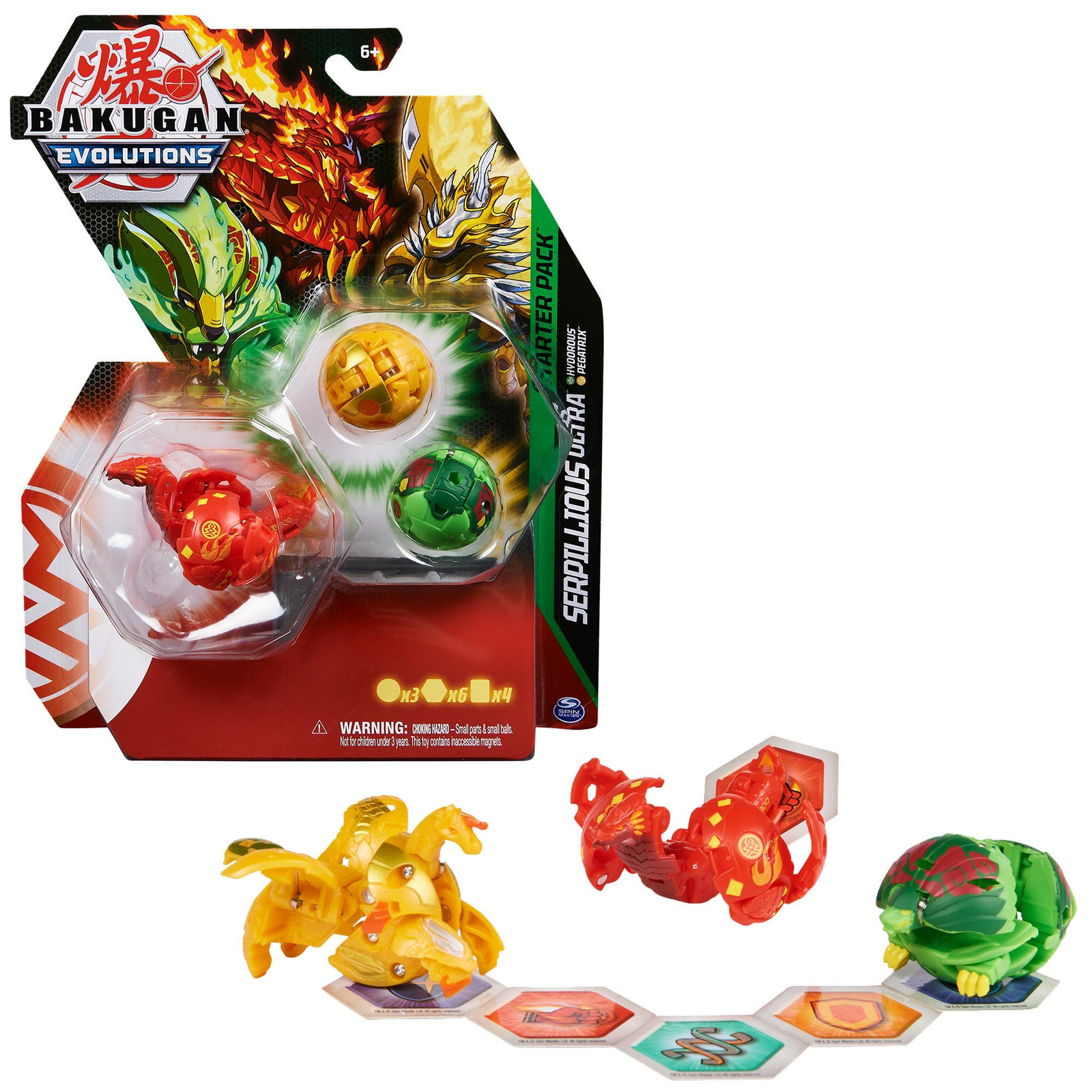 Spin Master Bakugan Evolutions Startpakket met 3 Bakugan en vaardigheidsspel