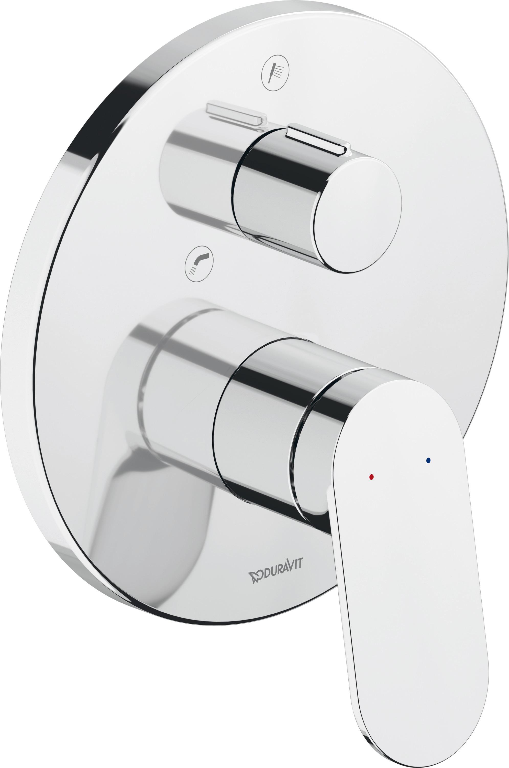 Duravit Fertigmontageset Wave UP-Wannen-Einhebelmischer, Sich.Kombi, chrom