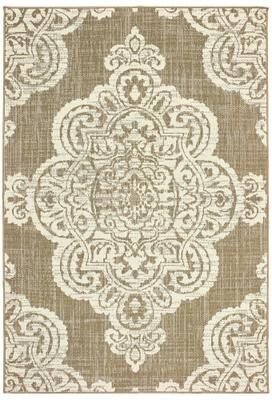 Style Haven Marianna Center Medallion Loop Pile Indoor Outdoor Rug