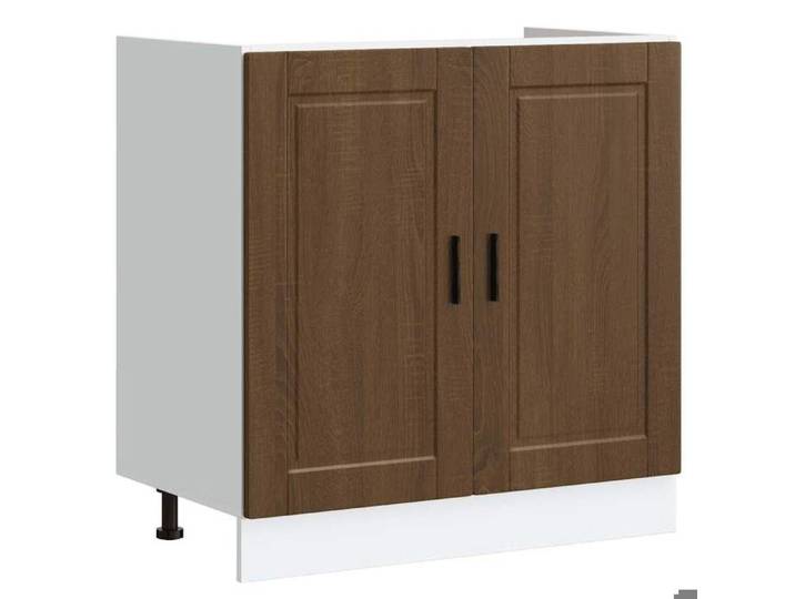 MGH Meuble Cuisine - Meuble bas pour évier Porto - pour Salle à Manger chêne marron bois ingénierie LV1080