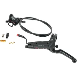 TRP Scheibenbremse Zurich vorne, hydraulisch, 4-Kolben, Post Mount, mit Bremslichtkabel