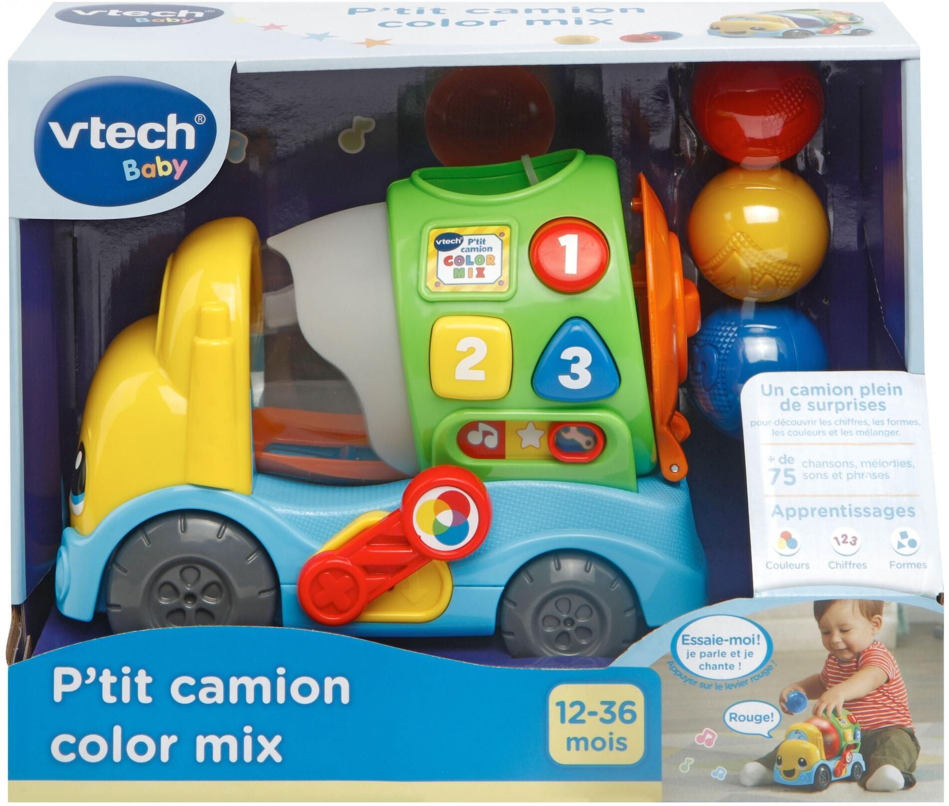Lernspielzeug VTECH "P'tit Camion Color Mix", Kinder, mehrfarbig, Lernspielzeug Lernspielzeug mehrfarbig Einheitsgröße