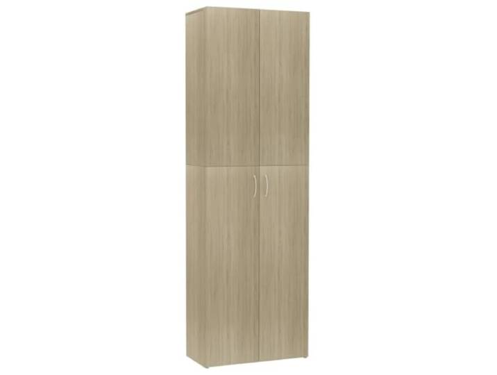 HBBMGYD Büroschrank Sonoma 60 x 32 x 190 cm Verbundholz 5 Einlegeböden Platzsparende vertikale Aufbewahrung, langlebiges Holz, minimalistischer Stil, geordnete Klassifizierung, einfache Wartung