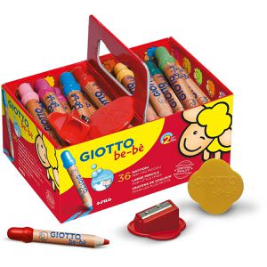 GIOTTO-Fila Buntstifte be-bè, 4613 00, Schoolpack, farbig sortiert, inklusive 2 Spitzern, 36 Stück