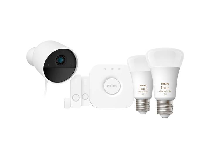 Philips Hue Secure Kamera- Set - Farbe: Weiss - Material: Kunststoff - LED