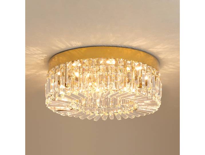 Plafonnier en cristal salon or luxe lustres modernes décoration Led plafonniers luminaire diamètre 40 50 cm