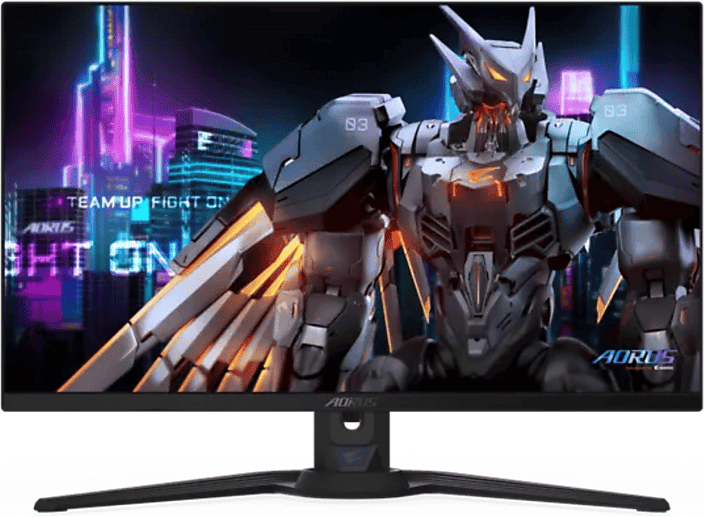 Monitor gaming - Gigabyte AORUS FO27Q5P, 27" QHD, 500 Hz, 0.03 ms, OLED, G-Sync Compatible, Altura Ajustable, Altavoces Incorporados, Negro
