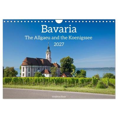 Bavaria.The Allgaeu and the Koenigssse (Wall Calendar 2027 DIN A4 landscape), CALVENDO 12 Month Wall Calendar