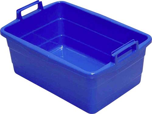Wanne eckig 62 cm/45l blau hochstehende Griffe