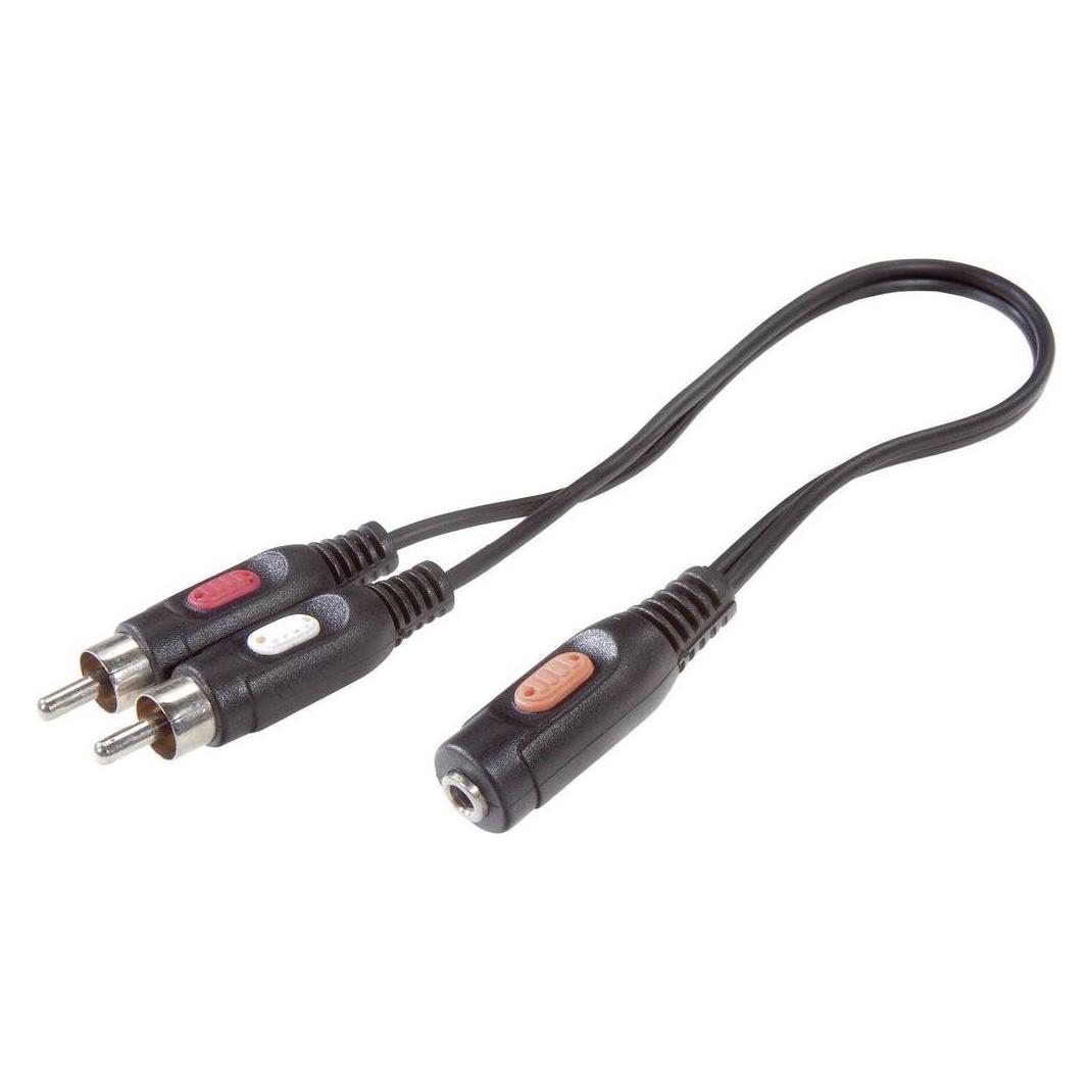 SpeaKa Professional Cinch/Klinke Adapterkabel 2x Cinch-Stecker Klinkenbuchse (SP-7870256)