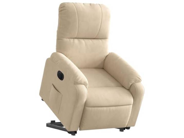 vidaXL Relaxsessel mit Aufstehhilfe Elektrisch Creme Mikrofasergewebe