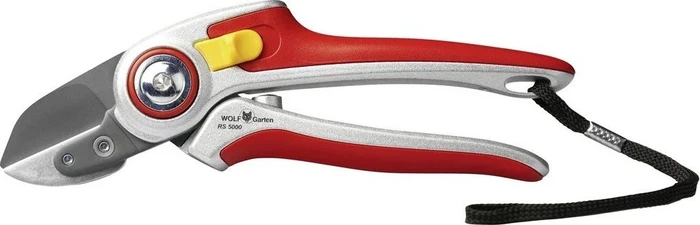 WOLF-Garten Amboss-Gartenschere RS 5000 "Alu Professional" (rot/aluminium, Kraftamboss)
