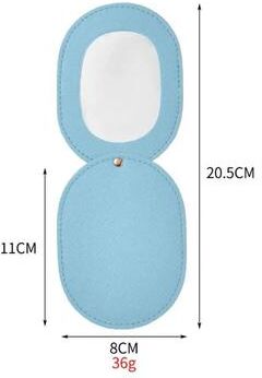 Uplift Picks Ultra Thin PU Leather Pocket Mirror Double Sided Stainless Steel Travel Mirror 02