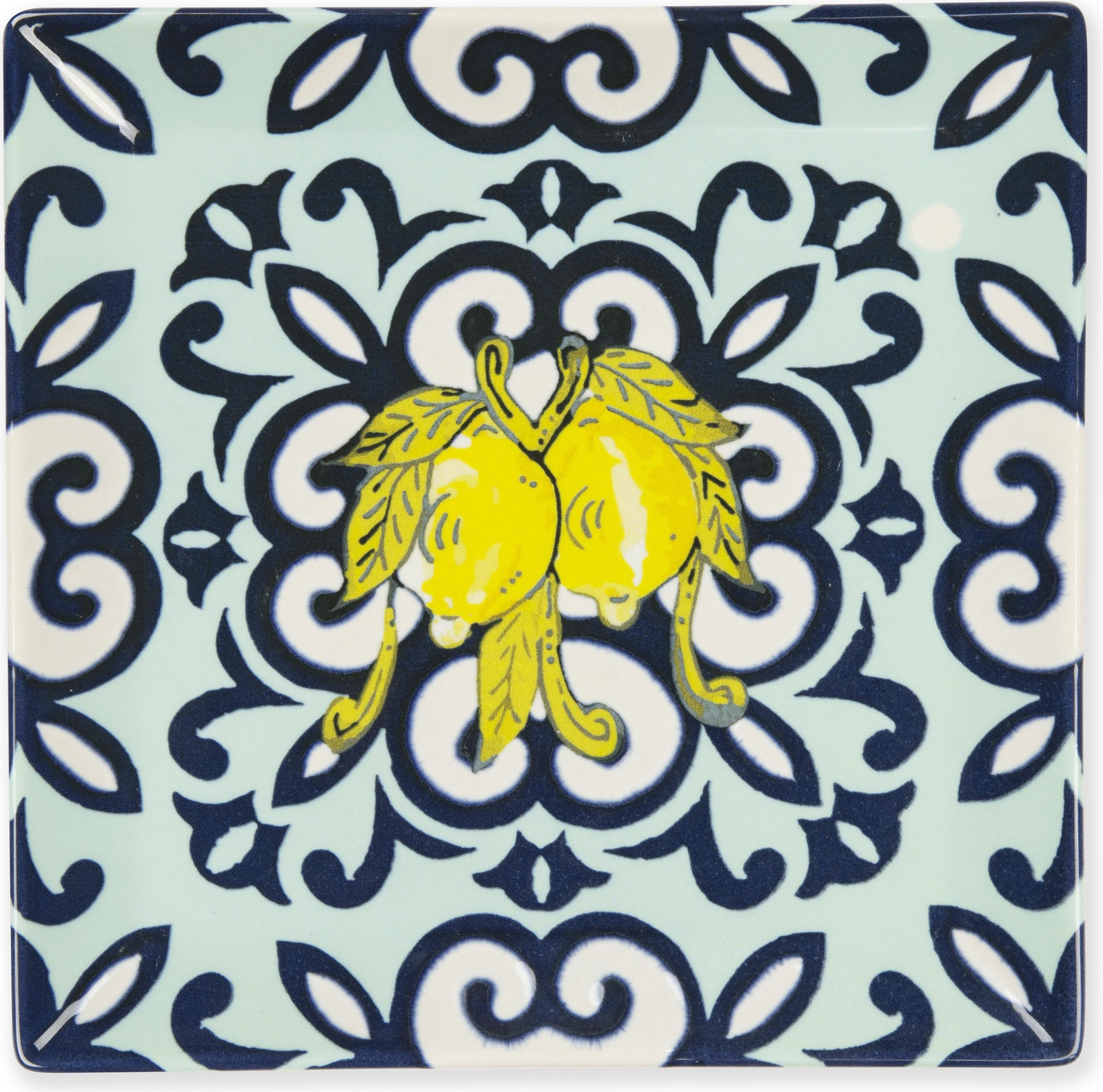Excelsa set van 6 platte borden Amalfi kleurrijk keramiek 18 x 18 cm
