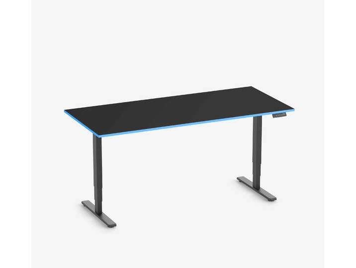 FOKUS Gamingschreibtisch Schwarz 180x80 Rechteck Ocean