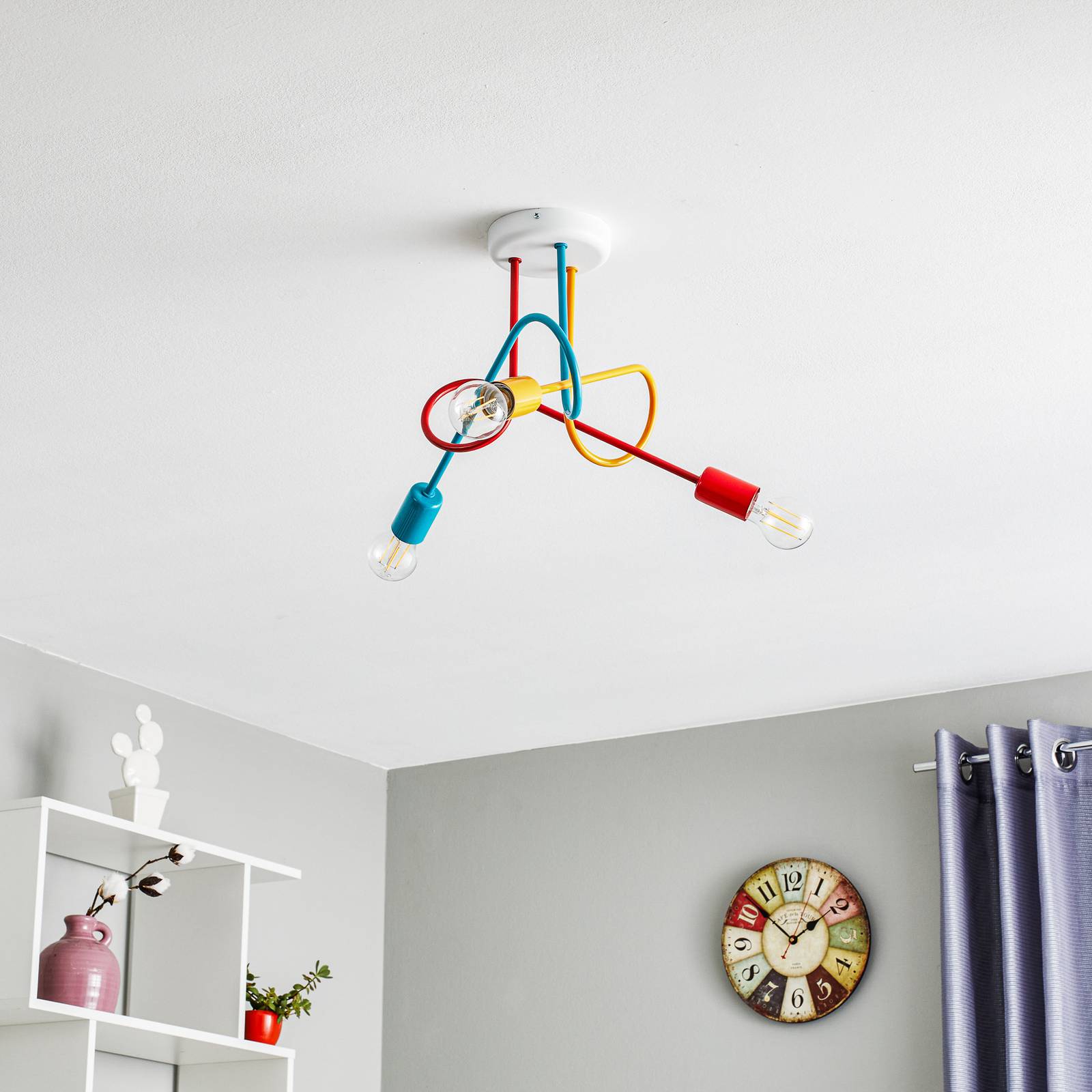 Deckenlampe Oxford HELAM, dimmbar, Multicolour, für Wohn- / Esszimmer, Metall, Junges Wohnen, Deckenlampe