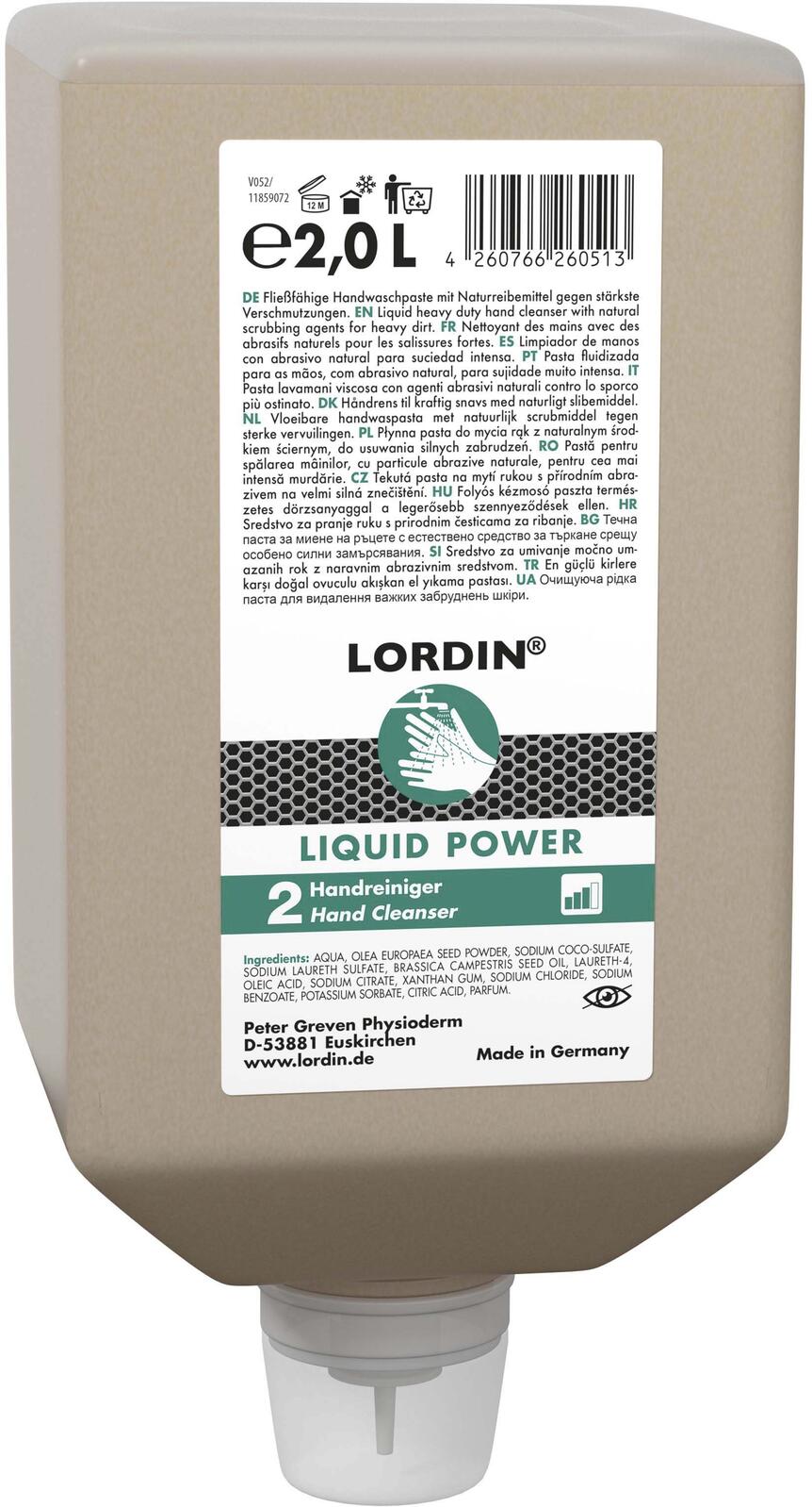 LORDIN® LIQUID POWER Handwaschpaste 2,0 l 14348006