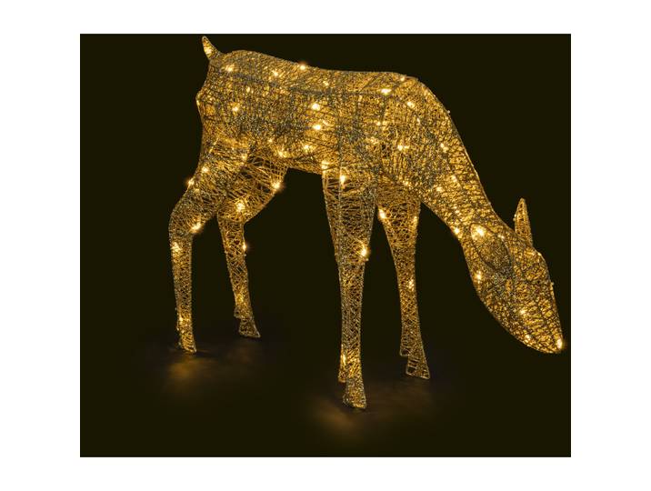 Weihnachtsbeleuchtung Rentier Freya - Farbe: gold - Material: Kunststoff/Metall - LED - Lichtfarbe: Warmweiss