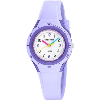 Quarzuhr CALYPSO WATCHES "My First Watch", lila (helllila), Armbanduhren, Kinder, Quarzuhr, Armbanduhr, Kinderuhr, analog