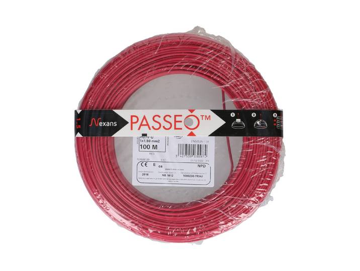 Max Hauri T-Draht H07V-U1X1.5 100m rot