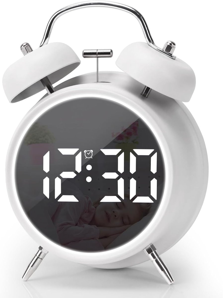 VHV Digitale Wekker met LED-scherm - Wit