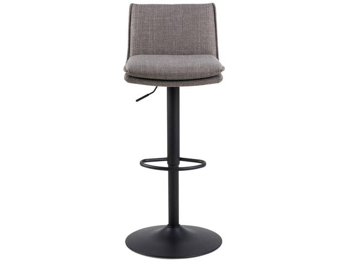P & B Barhocker, Graubraun, Metall, Bodenplatte, 44x107x53 cm, Sitzfläche 360° drehbar, Esszimmer, Barmöbel, Barhocker